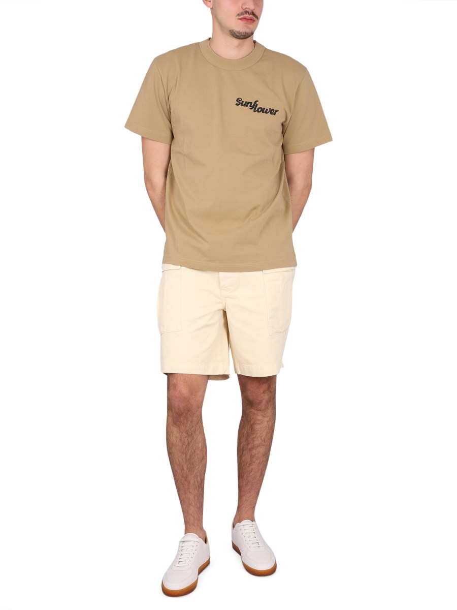 SUNFLOWER BERMUDA CARGO IN COTONE