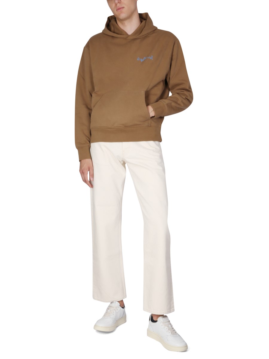 SUNFLOWER FELPA IN COTONE CON RICAMO LOGO