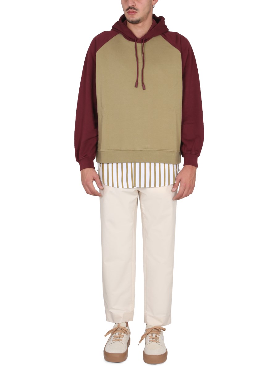 SUNNEI FELPA CON CAMICIA IN JERSEY DI COTONE