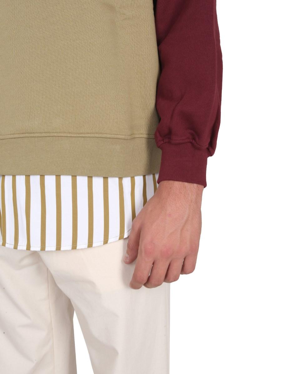 SUNNEI FELPA CON CAMICIA IN JERSEY DI COTONE