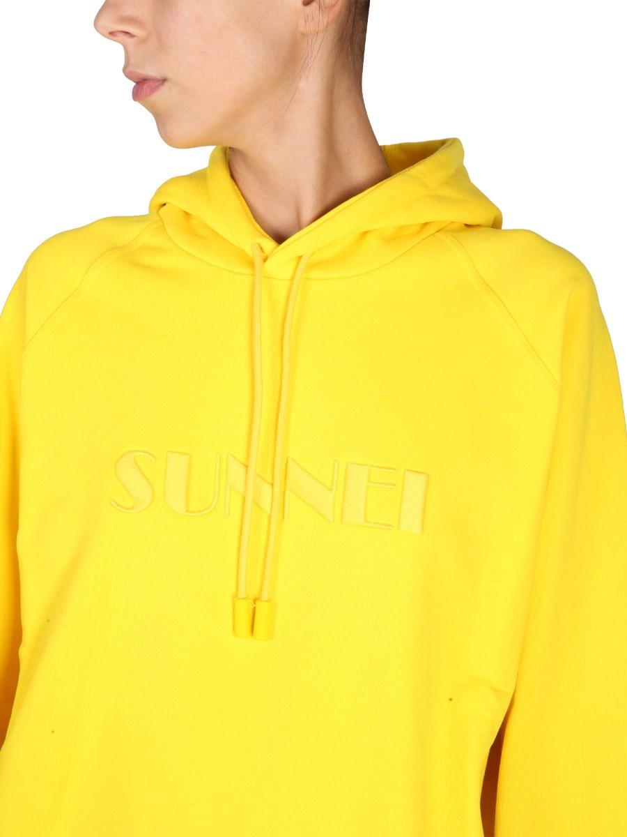 SUNNEI FELPA CON CAPPUCCIO IN COTONE