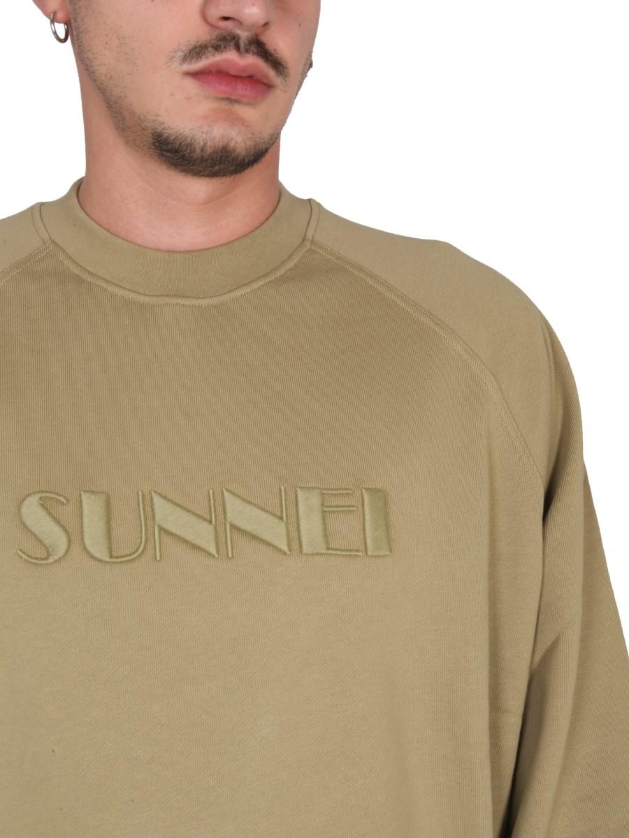 SUNNEI FELPA IN COTONE CON RICAMO LOGO