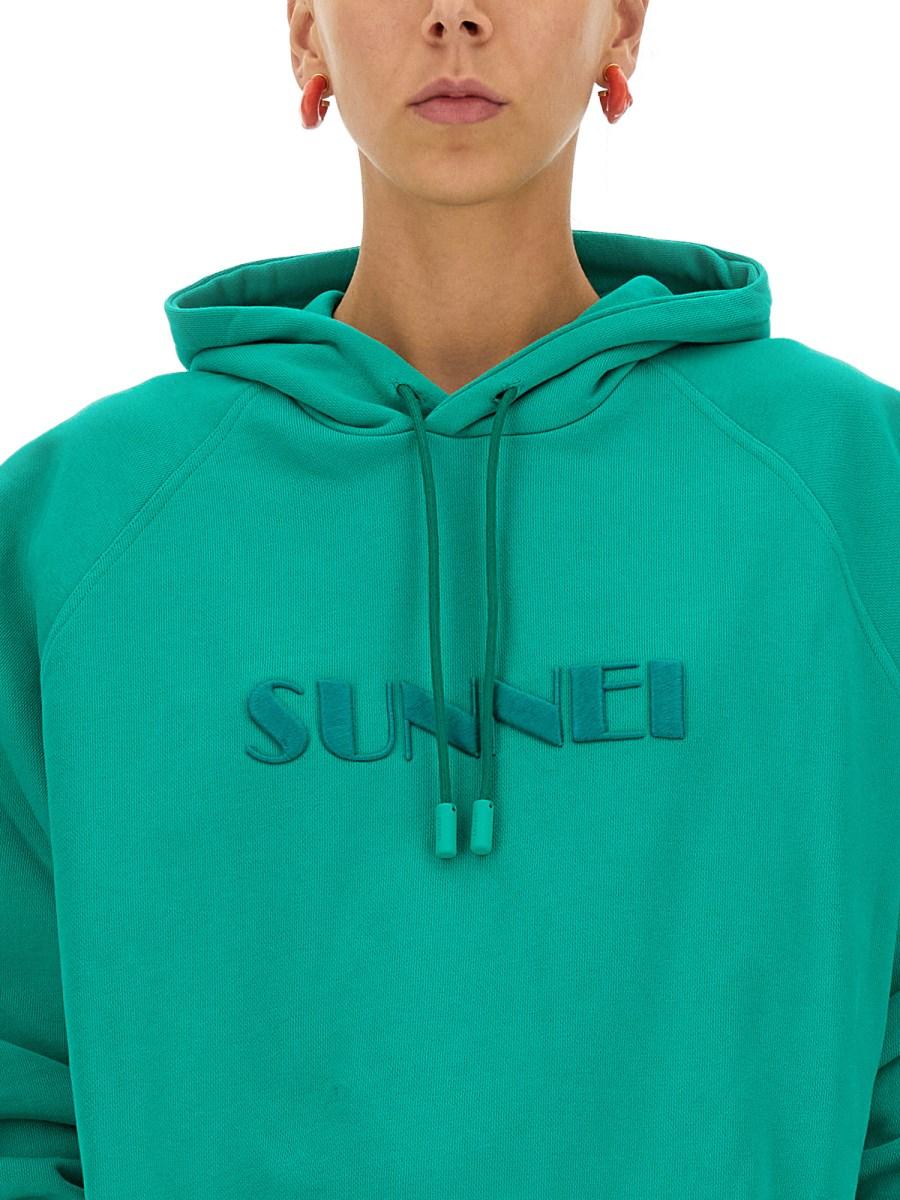 SUNNEI FELPA IN COTONE CON RICAMO LOGO