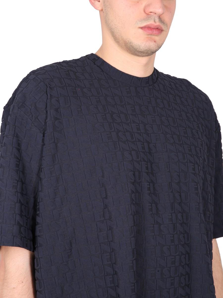 SUNNEI T-SHIRT IN JERSEY DI COTONE CON STAMPA