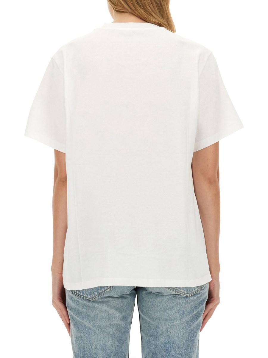 STELLA McCARTNEY T-SHIRT ABOUT TIME IN JERSEY DI COTONE