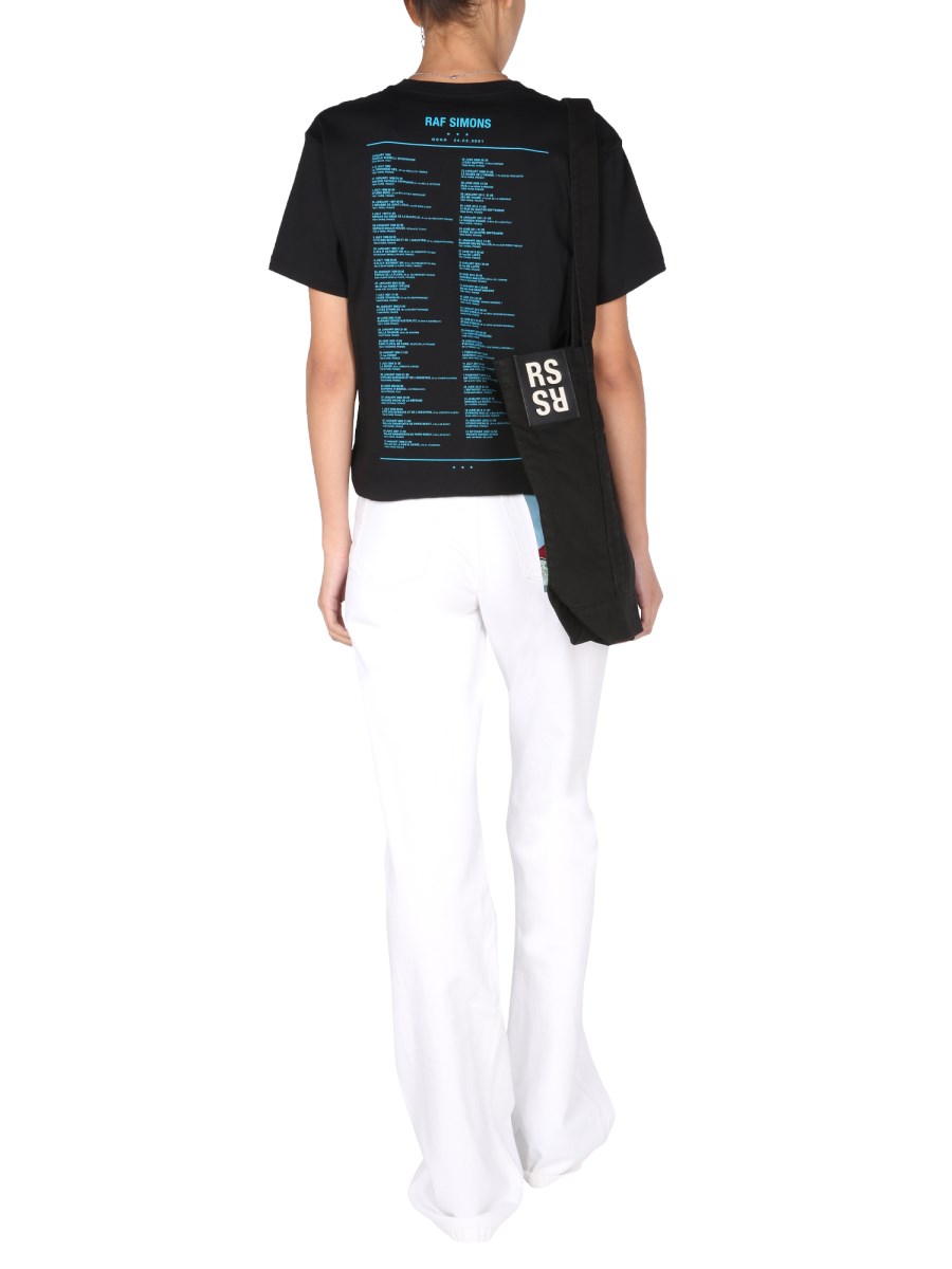 RAF SIMONS T-SHIRT "ATARAXIA" REGULAR FIT IN COTONE CON STAMPA