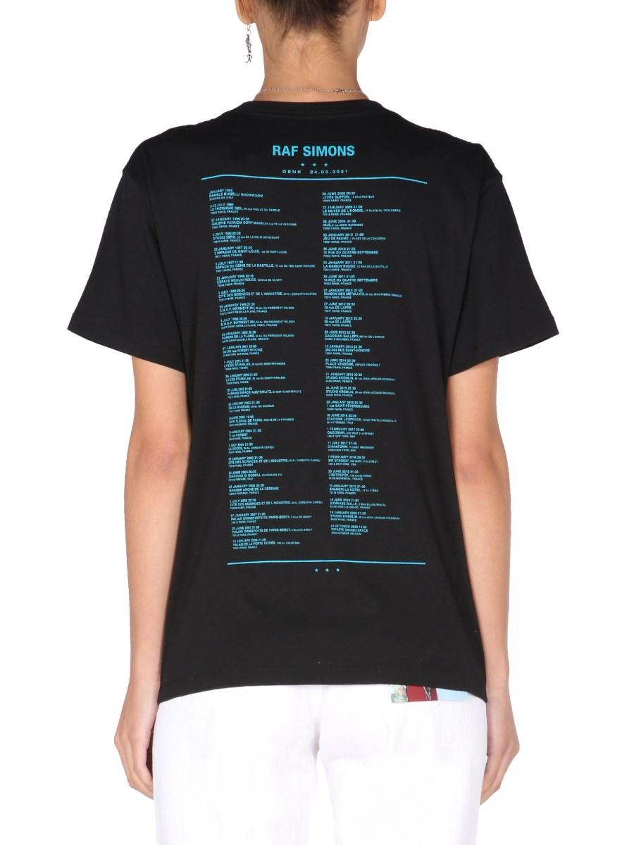 RAF SIMONS T-SHIRT "ATARAXIA" REGULAR FIT IN COTONE CON STAMPA