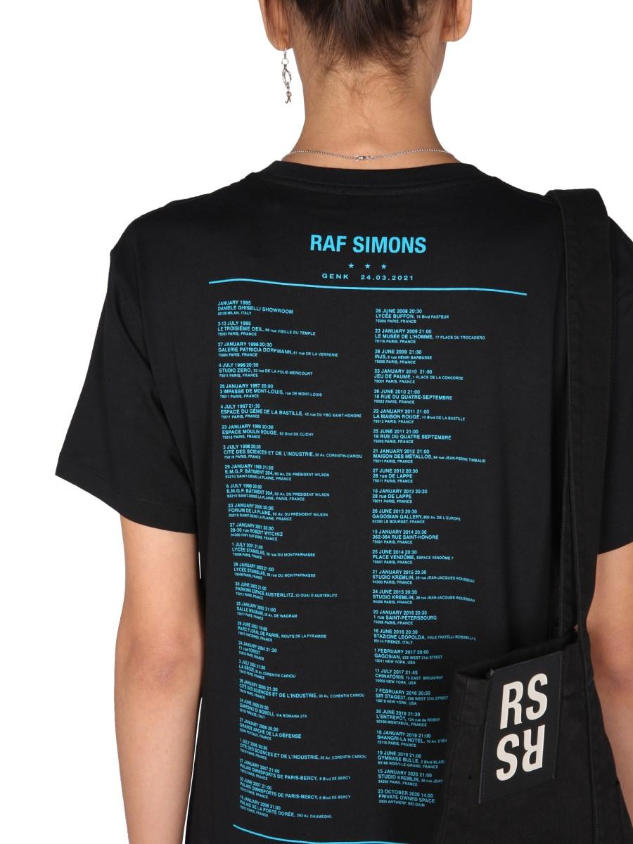 RAF SIMONS T-SHIRT "ATARAXIA" REGULAR FIT IN COTONE CON STAMPA