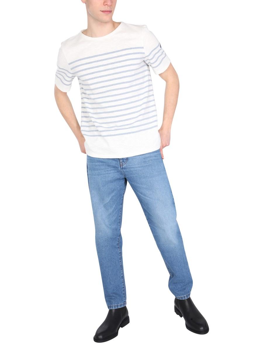 SAINT JAMES T-SHIRT "AUDIERNE" IN COTONE CON MOTIVO A RIGHE
