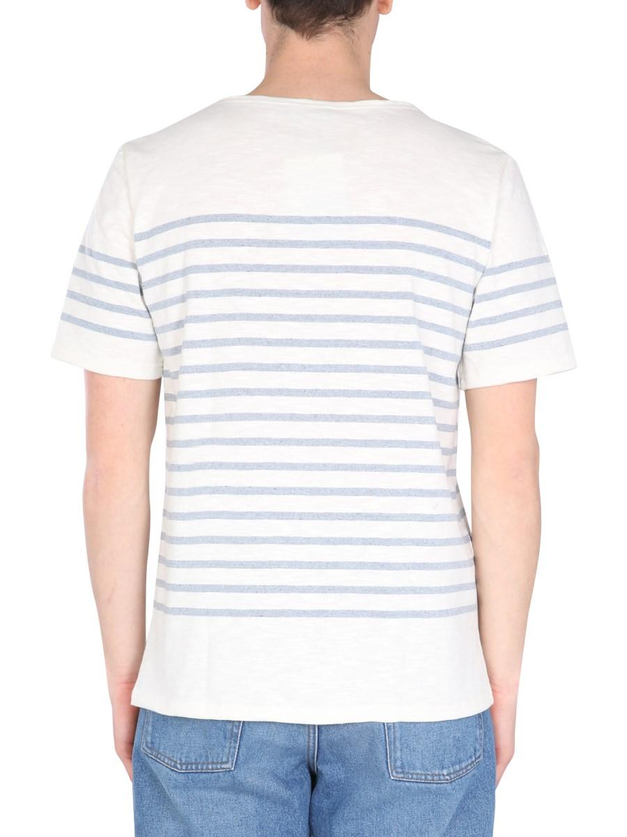 SAINT JAMES T-SHIRT "AUDIERNE" IN COTONE CON MOTIVO A RIGHE