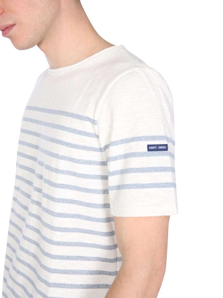 SAINT JAMES T-SHIRT "AUDIERNE" IN COTONE CON MOTIVO A RIGHE