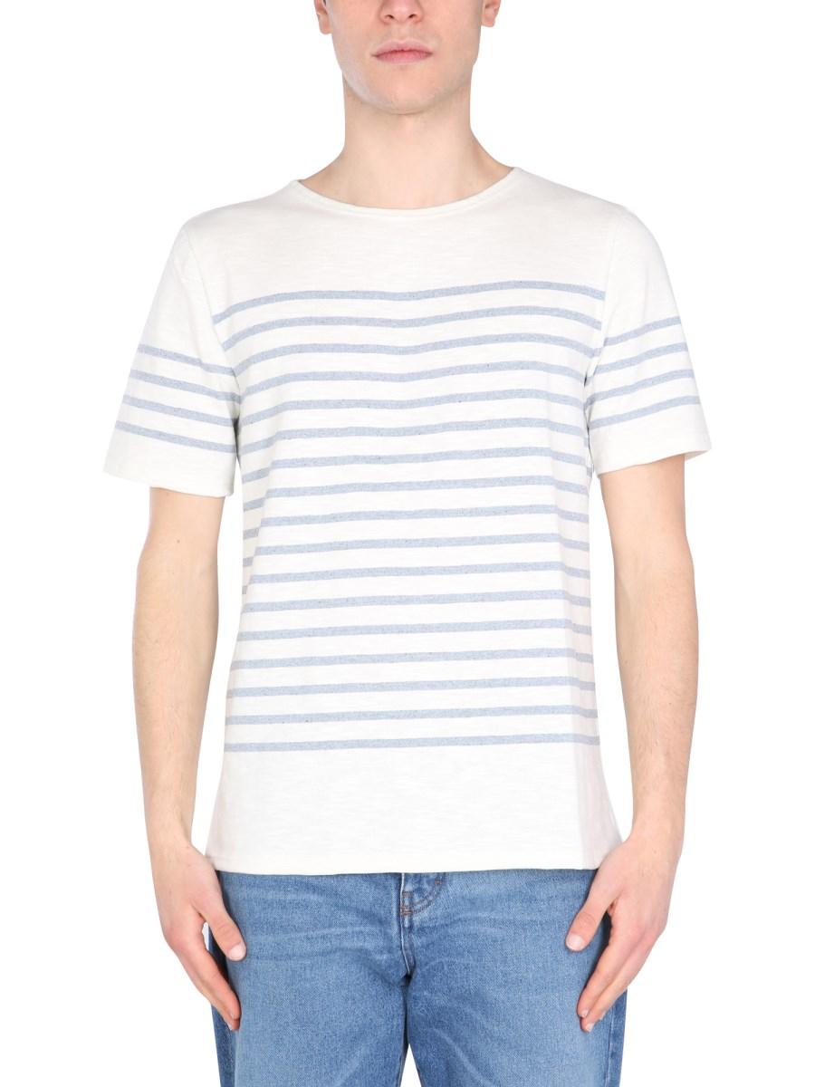SAINT JAMES T-SHIRT "AUDIERNE" IN COTONE CON MOTIVO A RIGHE