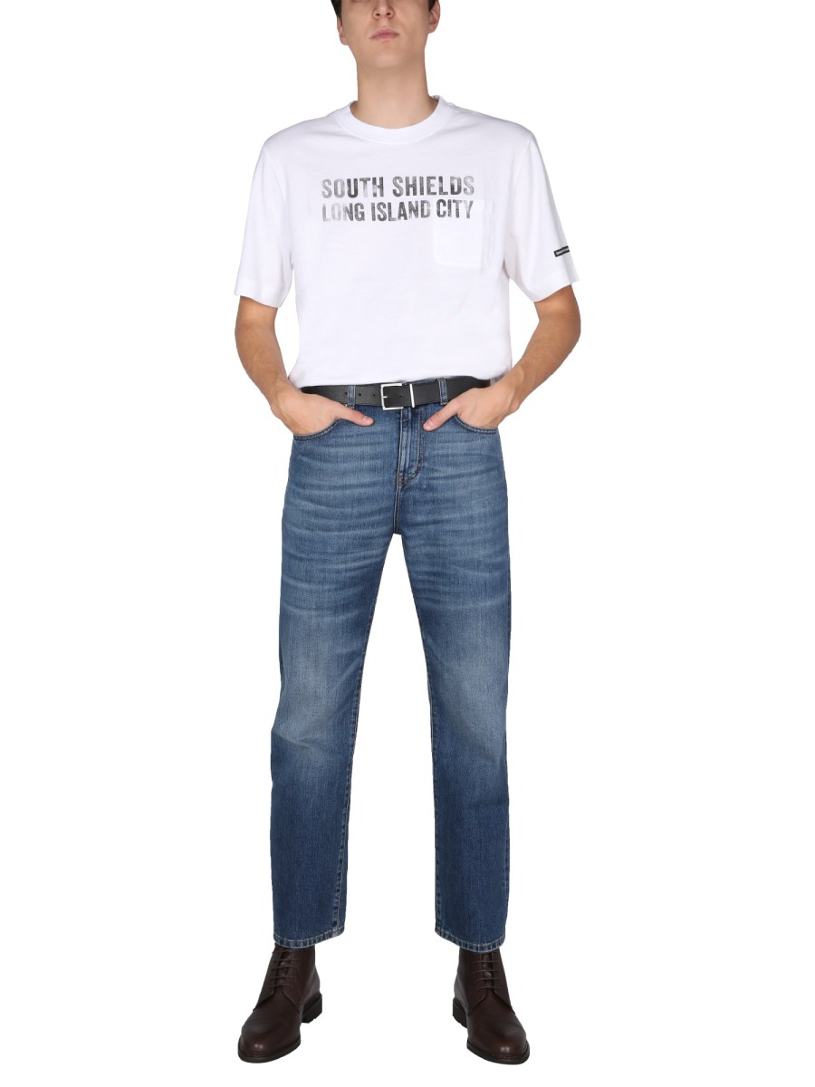 BARBOUR T-SHIRT BABROUR X ENGINEERED GARMENTS IN JERSEY DI COTONE