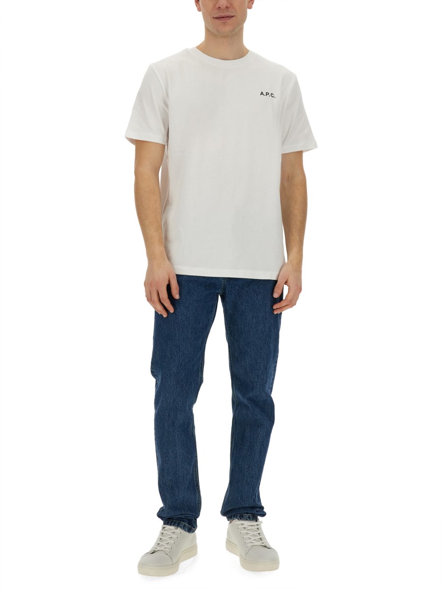 A.P.C. T-SHIRT CON LOGO IN JERSEY DI COTONE CON LOGO