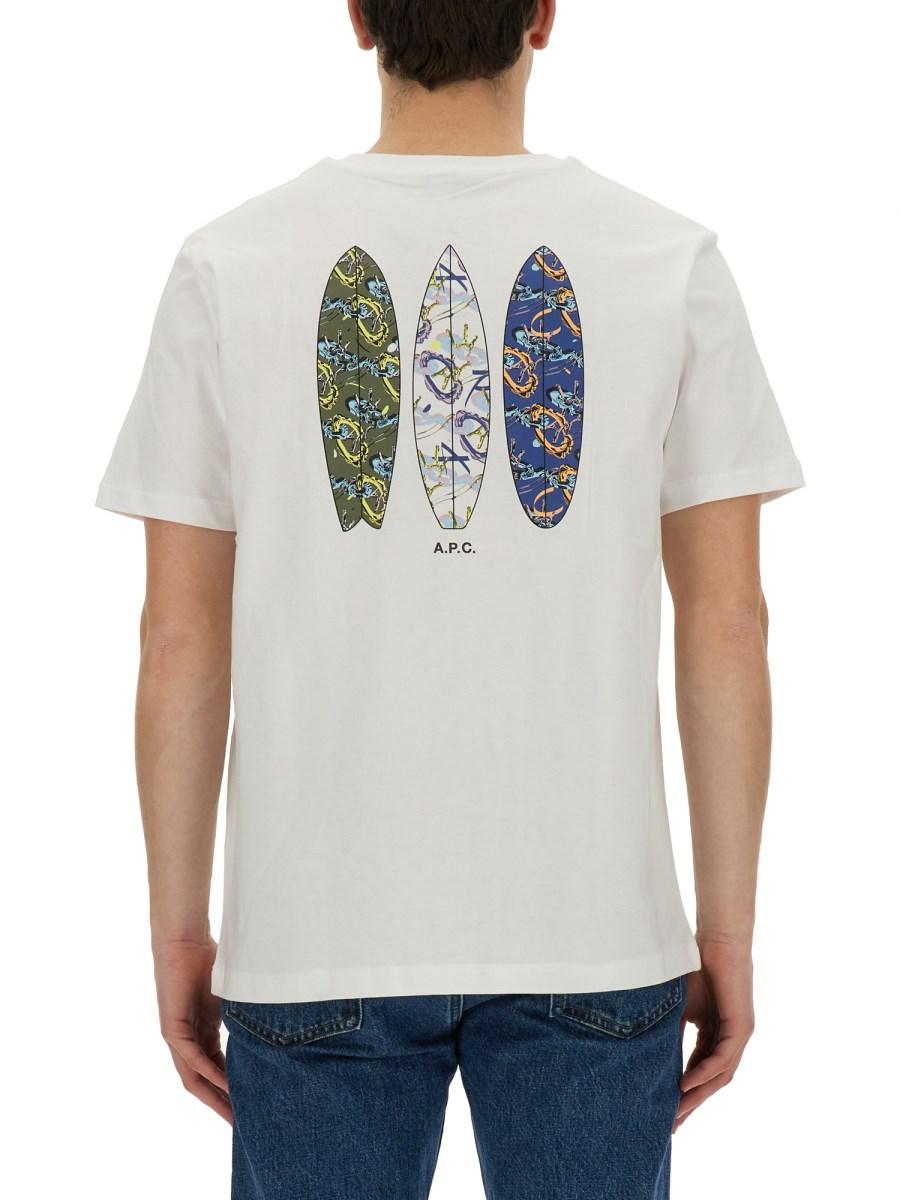 A.P.C. T-SHIRT CON LOGO IN JERSEY DI COTONE CON LOGO