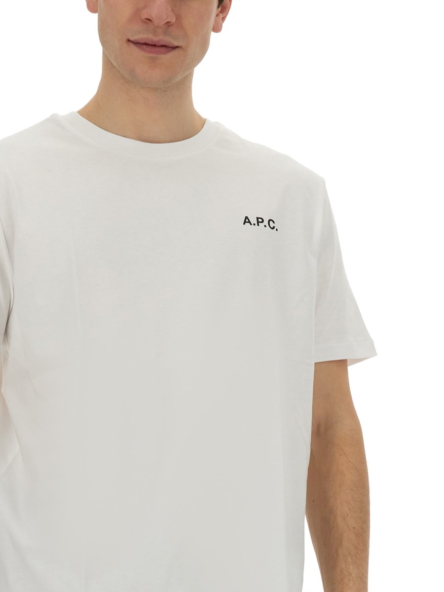 A.P.C. T-SHIRT CON LOGO IN JERSEY DI COTONE CON LOGO