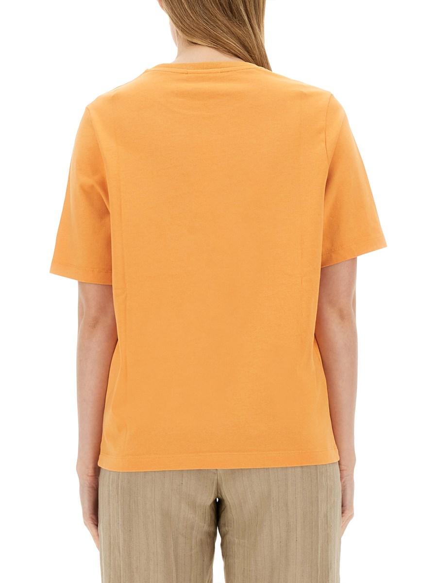 MAISON KITSUNÉ T-SHIRT CON LOGO IN JERSEY DI COTONE