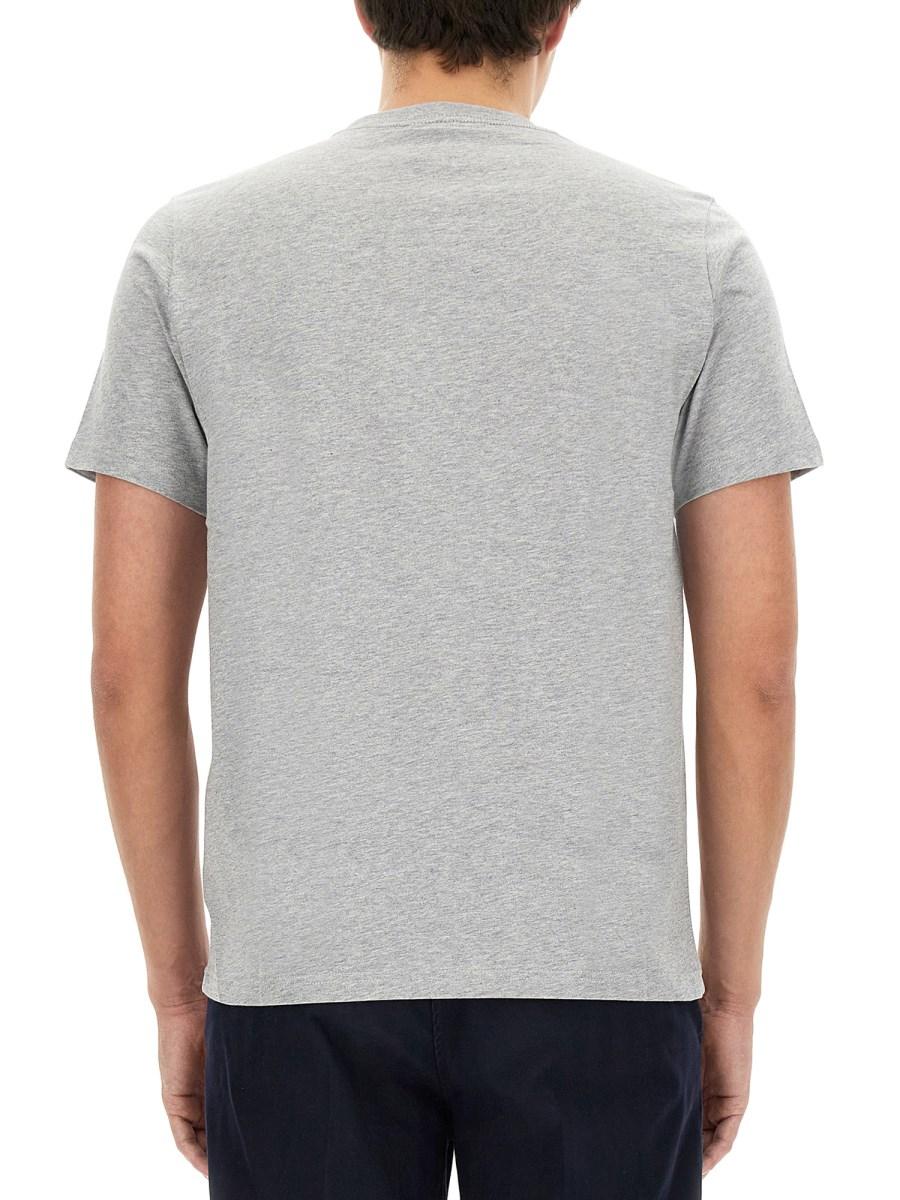 PS BY PAUL SMITH T-SHIRT CON PATCH ZEBRA IN JERSEY DI COTONE