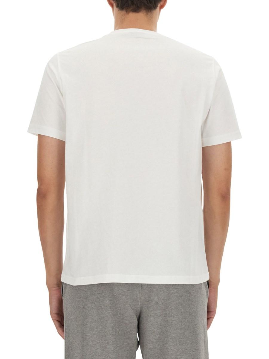 PS BY PAUL SMITH T-SHIRT CON PATCH ZEBRA IN JERSEY DI COTONE