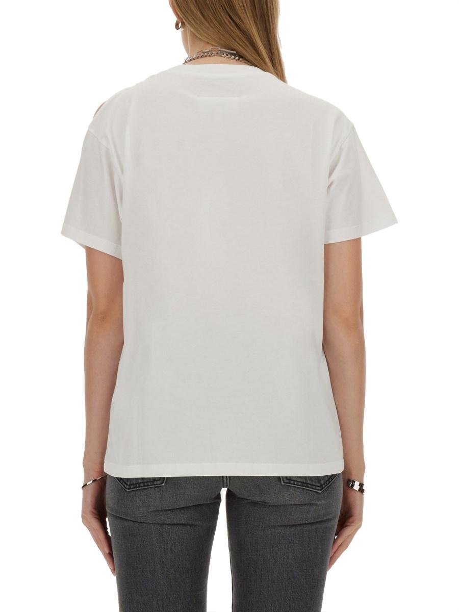 MM6 MAISON MARGIELA T-SHIRT CON SPILLE DI SICUREZZA