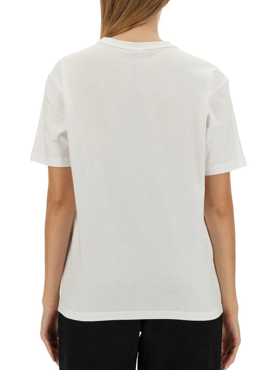 ALEXANDERWANG.T T-SHIRT ESSENTIAL IN JERSEY DI COTONE CON LOGO PUFF
