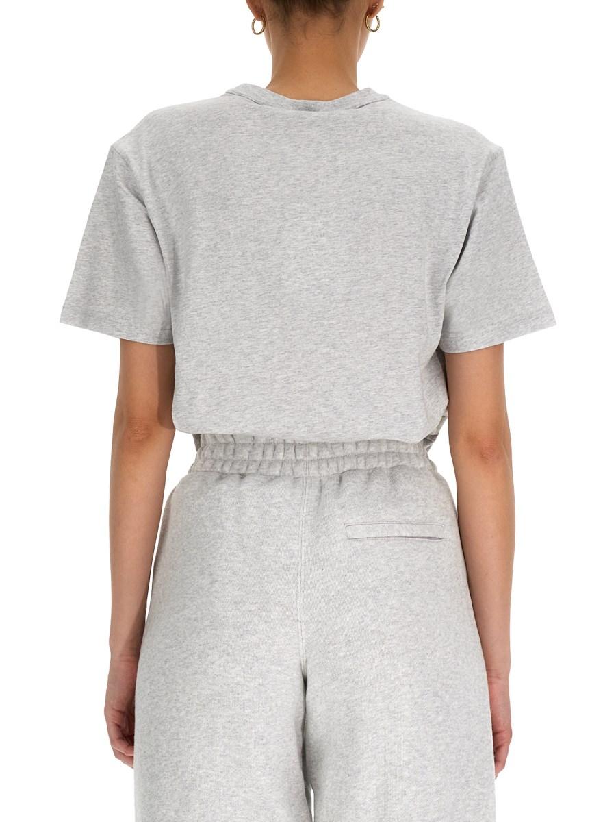 ALEXANDERWANG.T T-SHIRT ESSENTIAL IN JERSEY DI COTONE CON LOGO PUFF