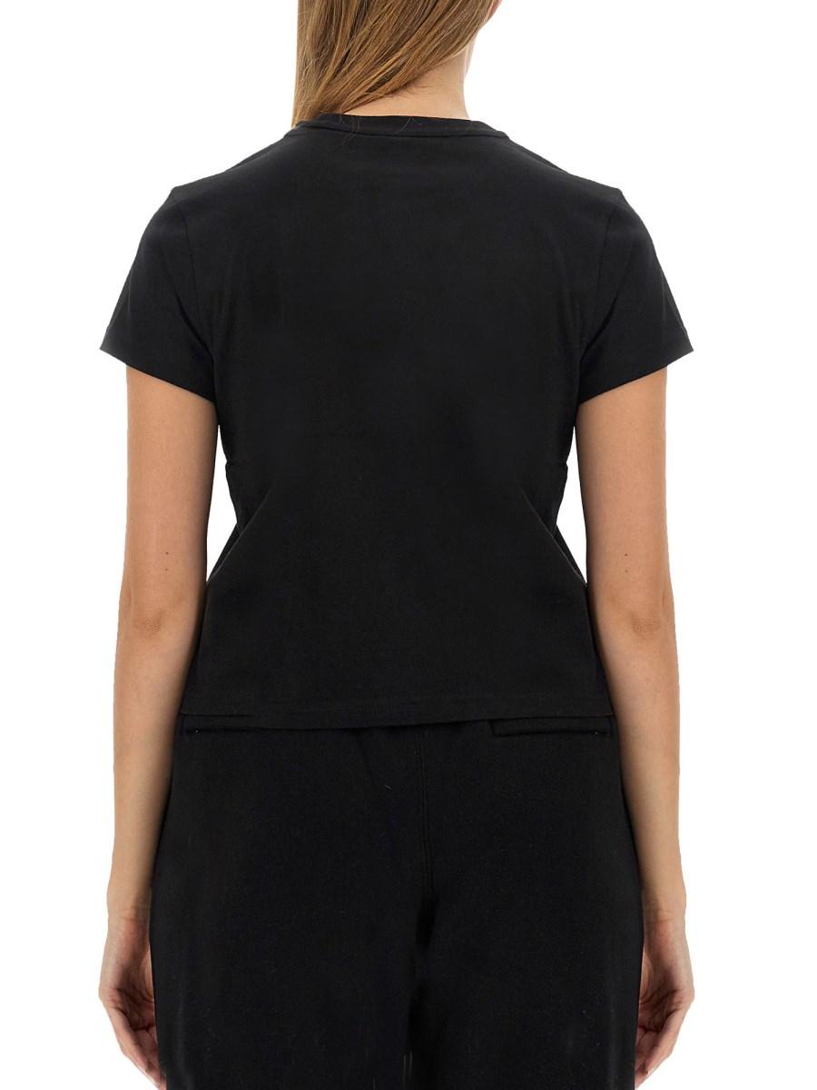 ALEXANDERWANG.T T-SHIRT ESSENTIAL SHRUNK IN COTONE CON LOGO PUFF