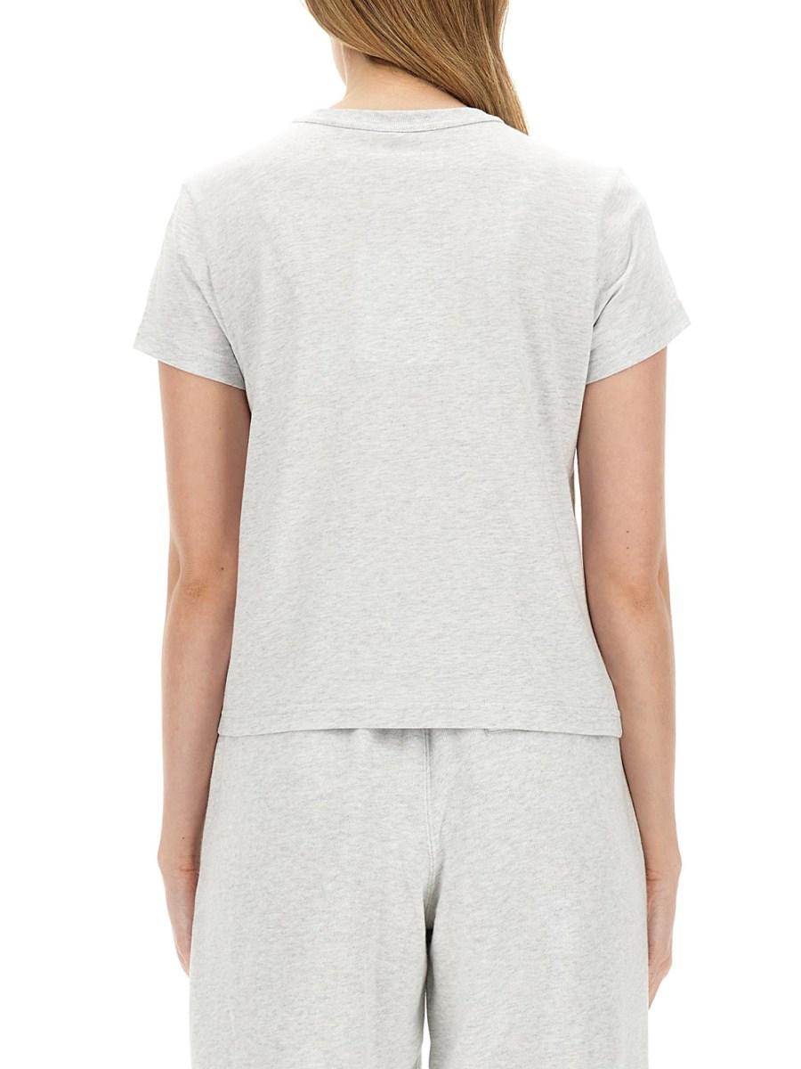 ALEXANDERWANG.T T-SHIRT ESSENTIAL SHRUNK IN COTONE CON LOGO PUFF