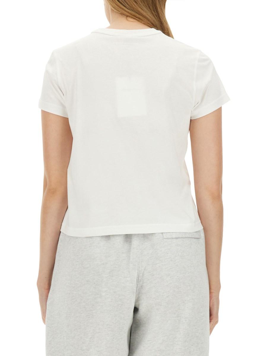 ALEXANDERWANG.T T-SHIRT ESSENTIAL SHRUNK IN COTONE CON LOGO PUFF