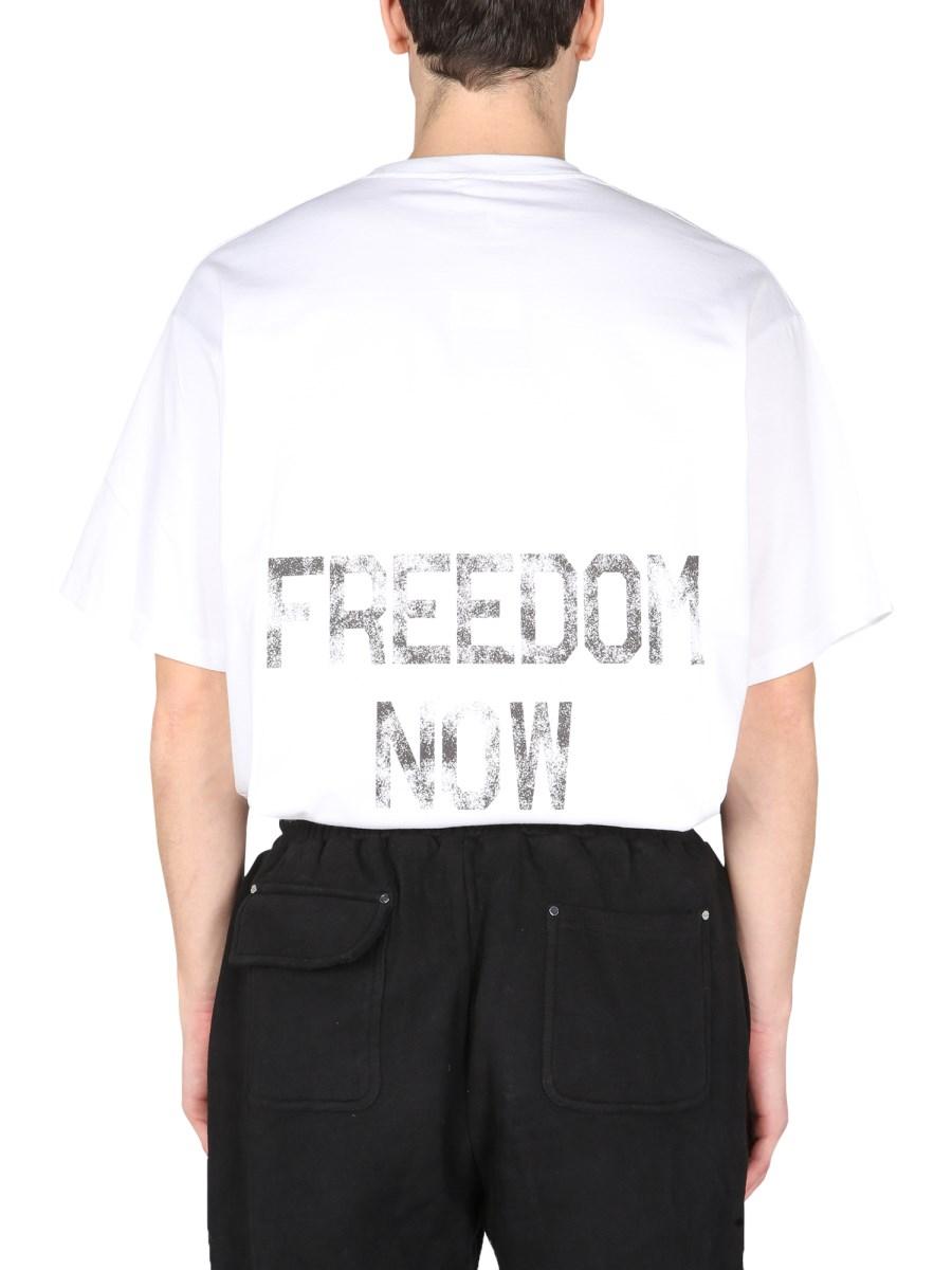 MOUTY T-SHIRT FREEDOM IN JERSEY DI COTONE CON STAMPA LOGO