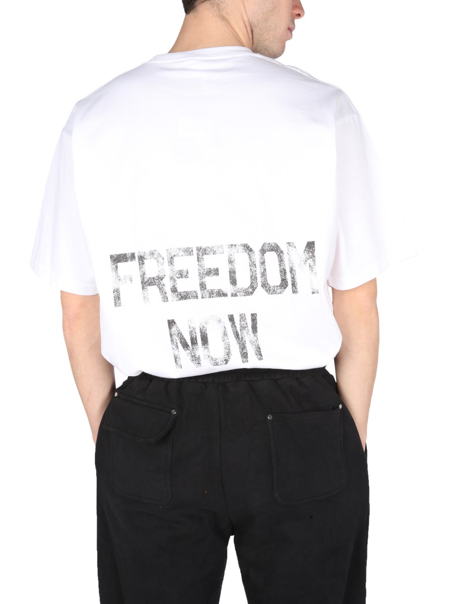 MOUTY T-SHIRT FREEDOM IN JERSEY DI COTONE CON STAMPA LOGO