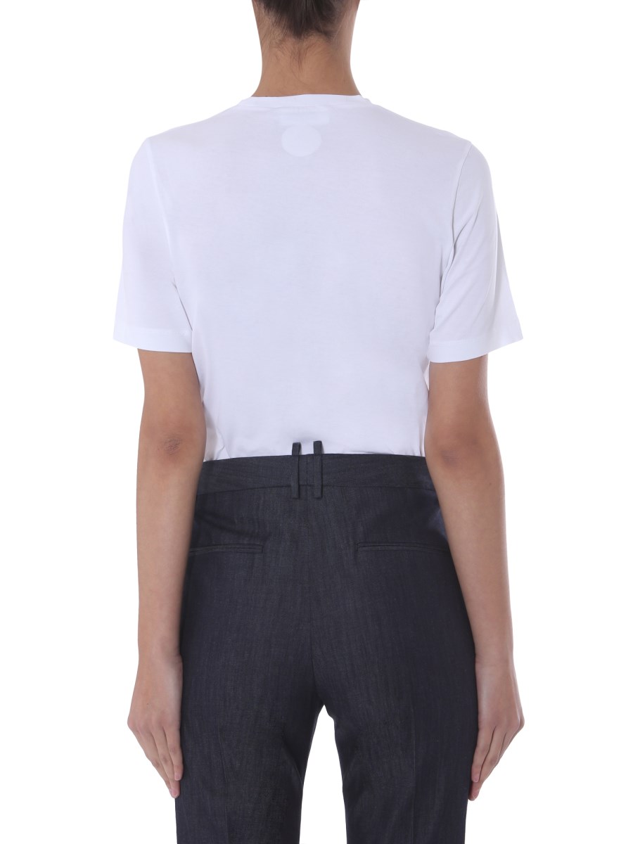 DSQUARED T-SHIRT GIROCOLLO IN COTONE CON STAMPA RAINBOW
