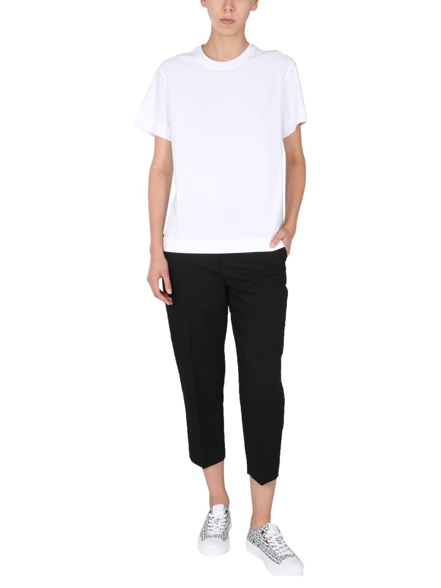GIVENCHY T-SHIRT GIROCOLLO IN JERSEY DI COTONE CON LOGO