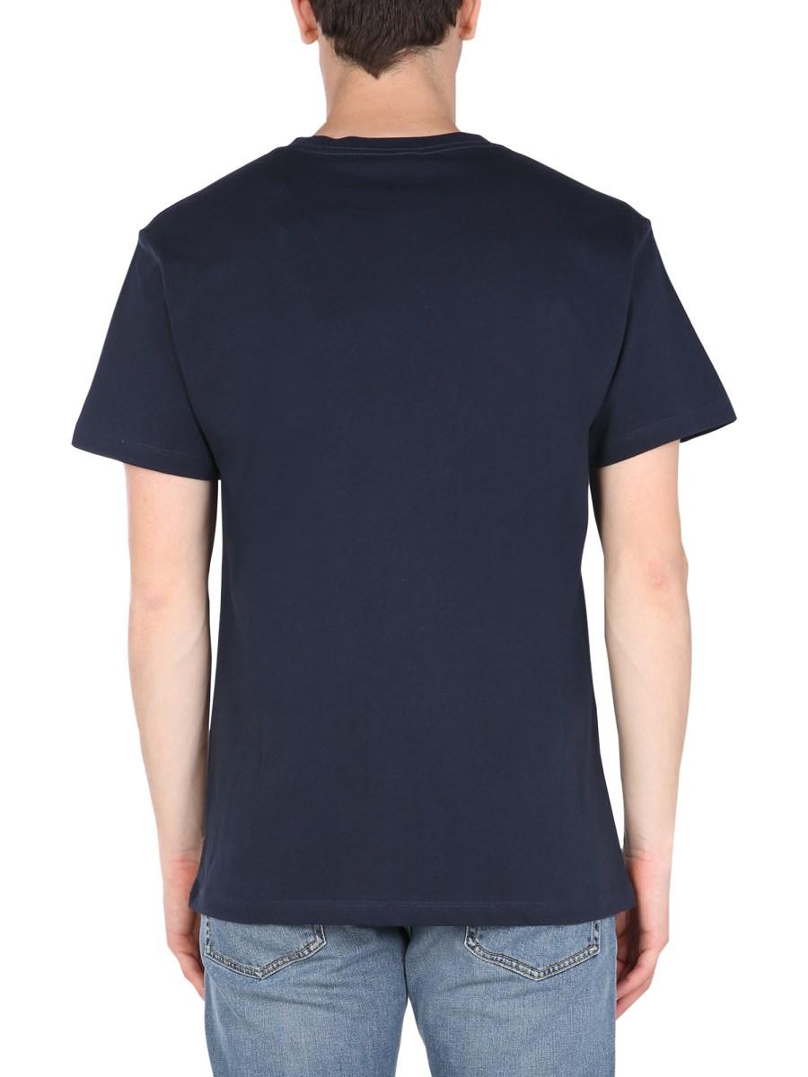 RAF SIMONS T-SHIRT GIROCOLLO IN JERSEY DI COTONE CON PATCH "TEENAGE DREAMS"