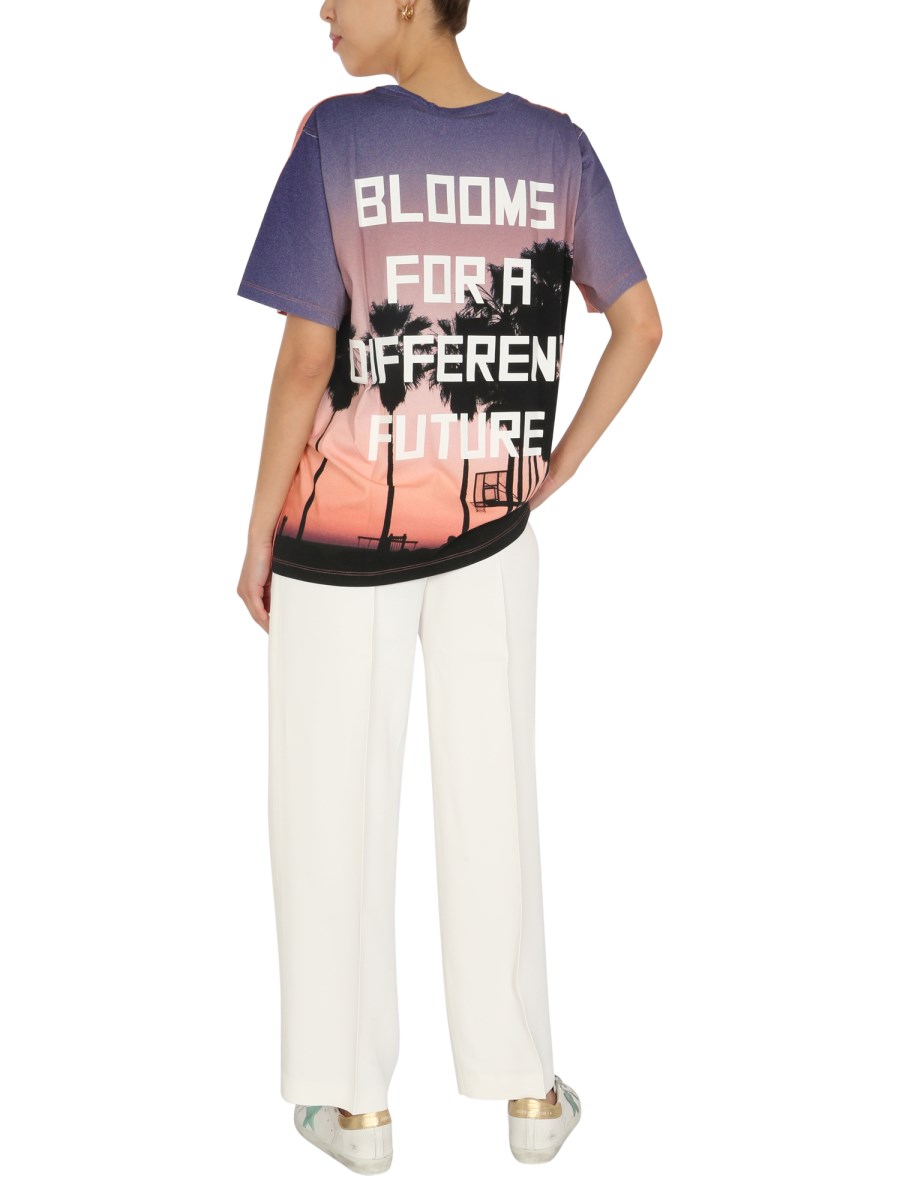 GOLDEN GOOSE T-SHIRT GIROCOLLO IN JERSEY DI COTONE CON STAMPA
