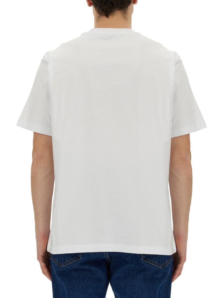MSGM T-SHIRT GIROCOLLO IN JERSEY DI COTONE CON STAMPA LOGO LETTERING