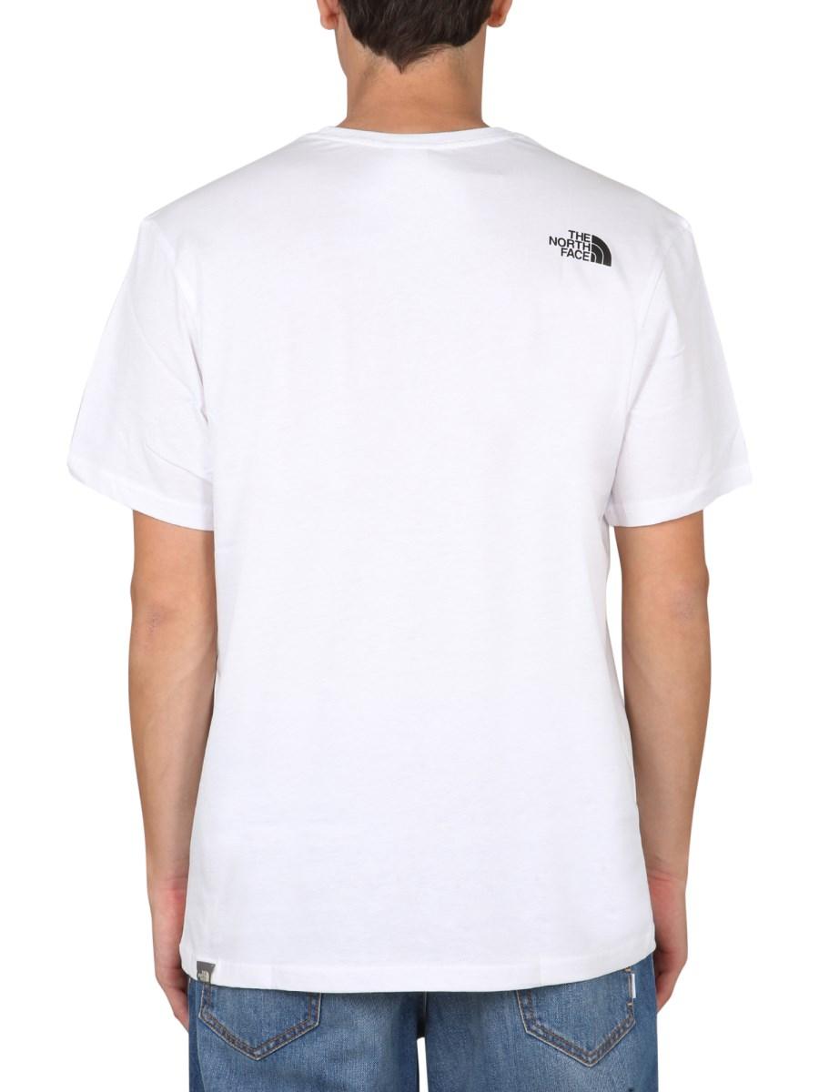 THE NORTH FACE T-SHIRT GIROCOLLO IN JERSEY DI COTONE CON STAMPA LOGO