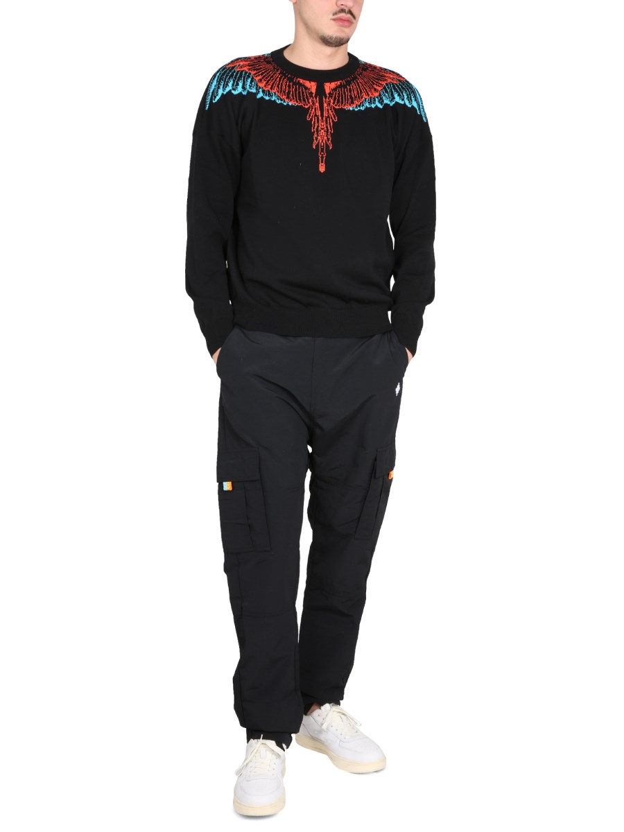 MARCELO BURLON COUNTY OF MILAN T-SHIRT ICON WINGS IN JERSEY DI COTONE