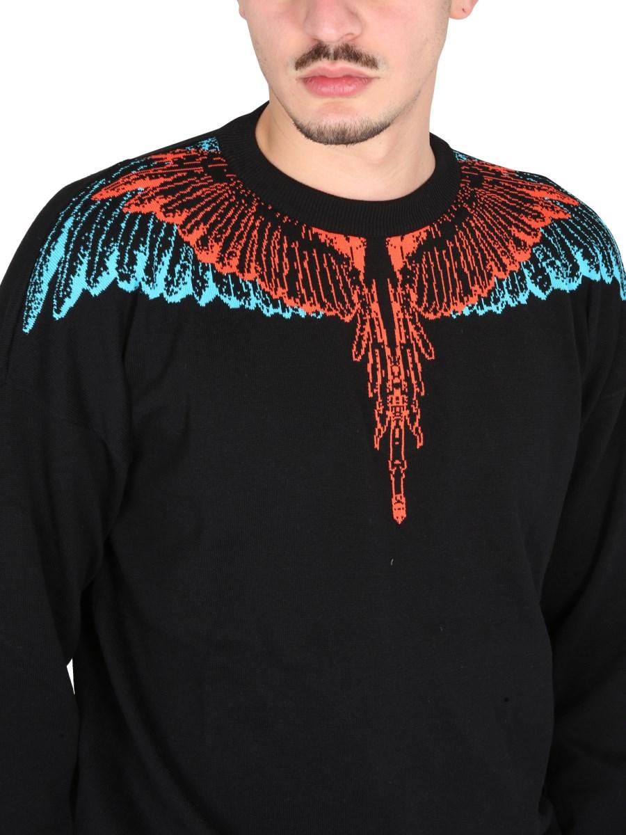 MARCELO BURLON COUNTY OF MILAN T-SHIRT ICON WINGS IN JERSEY DI COTONE