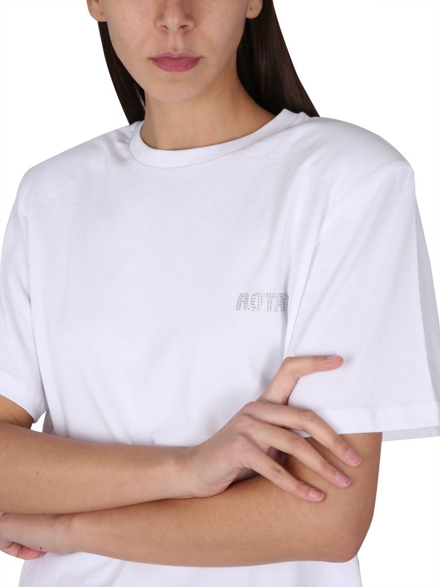 ROTATE BIRGER CHRISTENSEN T-SHIRT IN COTONE CON LOGO