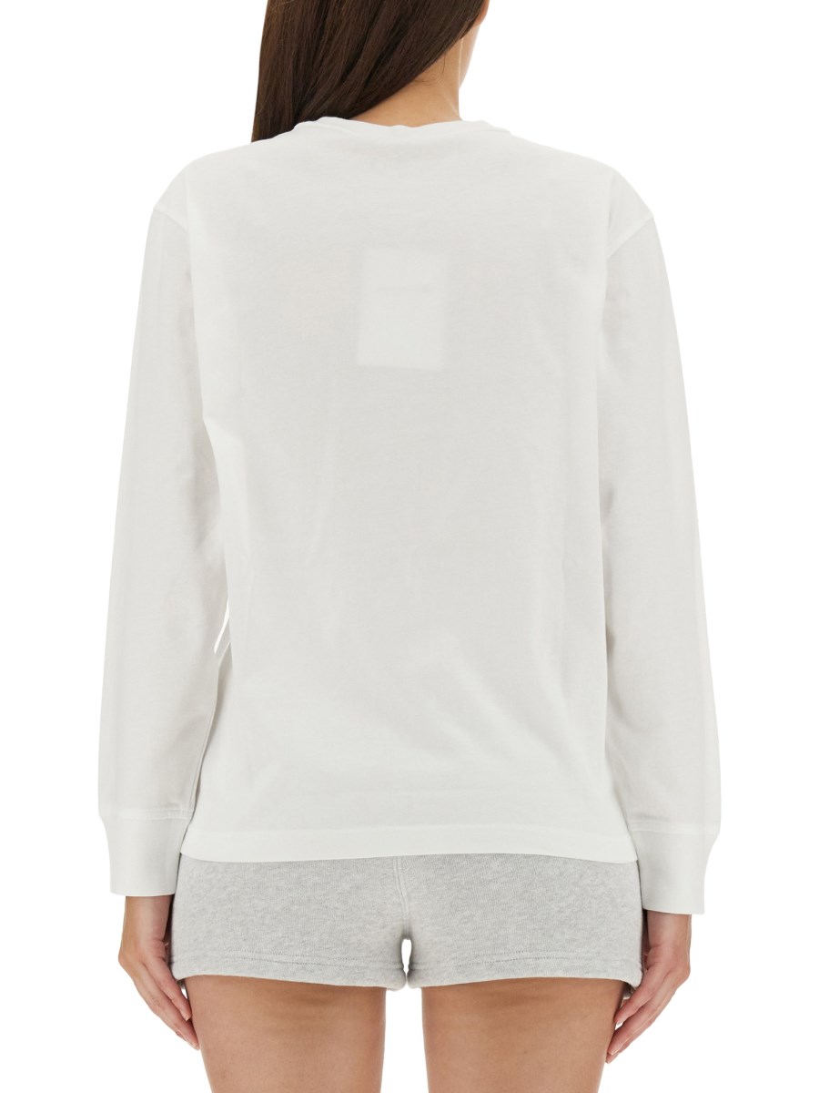 ALEXANDERWANG.T T-SHIRT IN COTONE CON LOGO IN RILIEVO