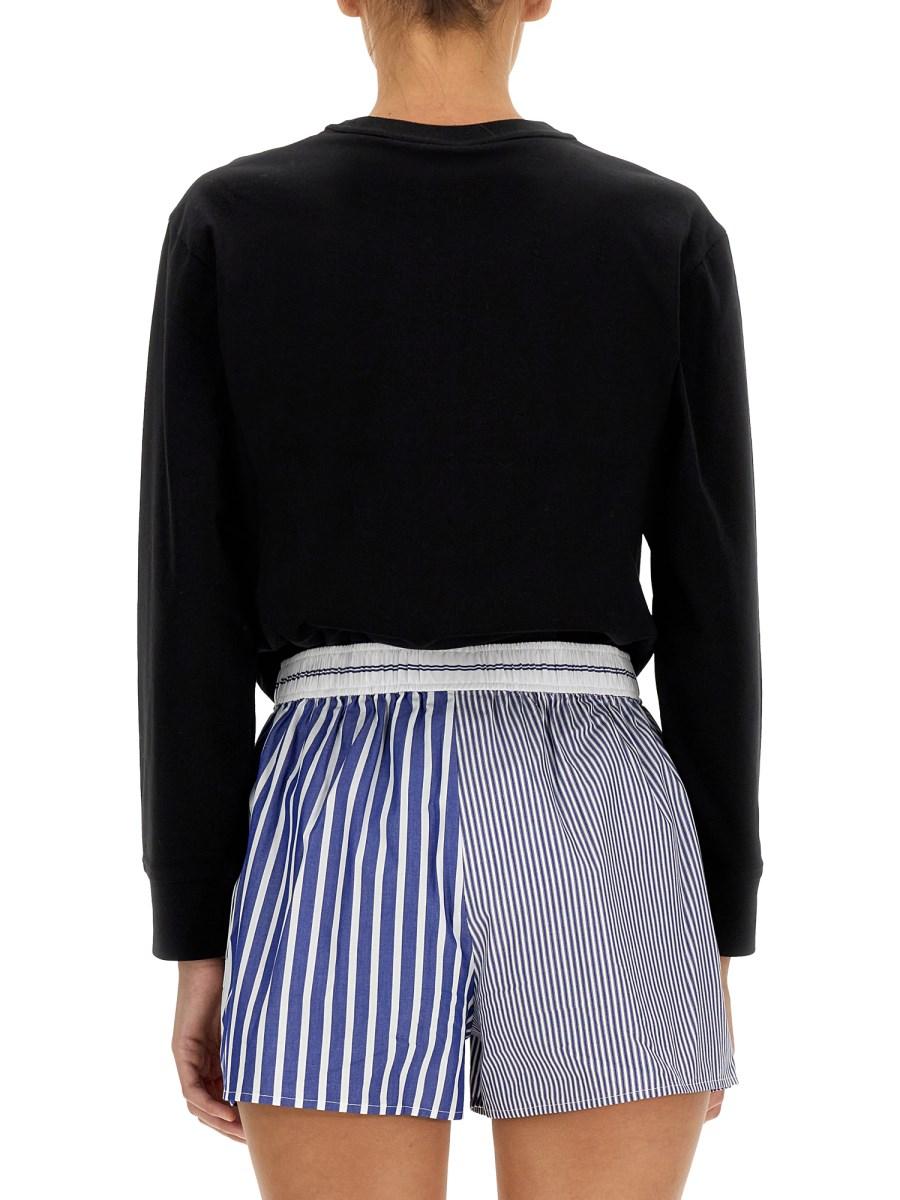 ALEXANDERWANG.T T-SHIRT IN COTONE CON LOGO IN RILIEVO
