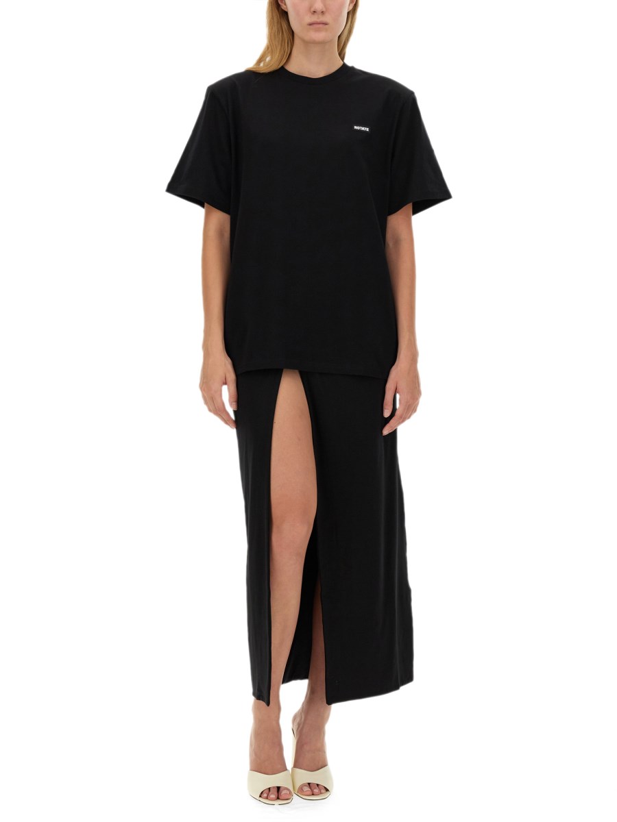 ROTATE BIRGER CHRISTENSEN T-SHIRT IN COTONE CON LOGO