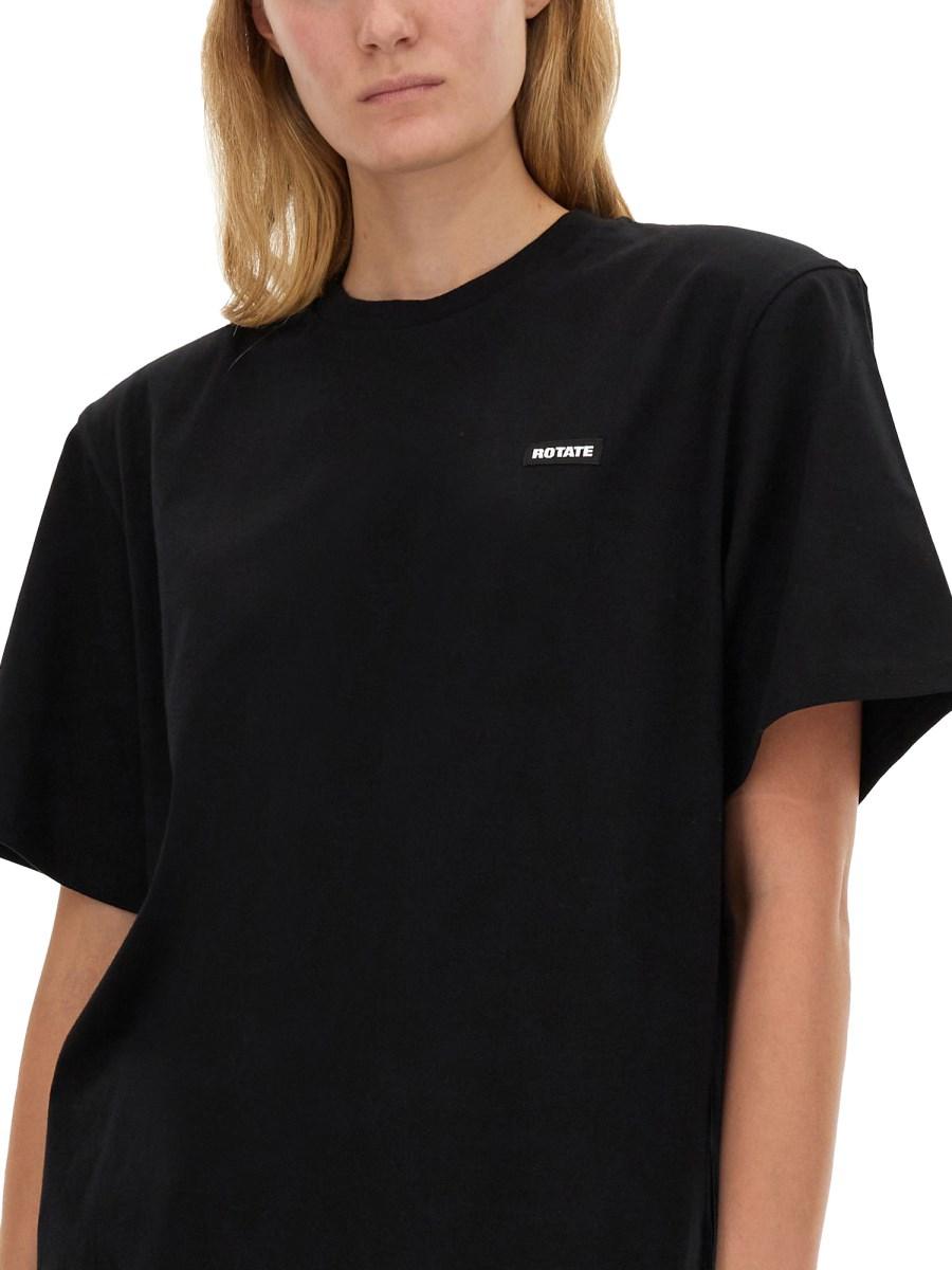 ROTATE BIRGER CHRISTENSEN T-SHIRT IN COTONE CON LOGO