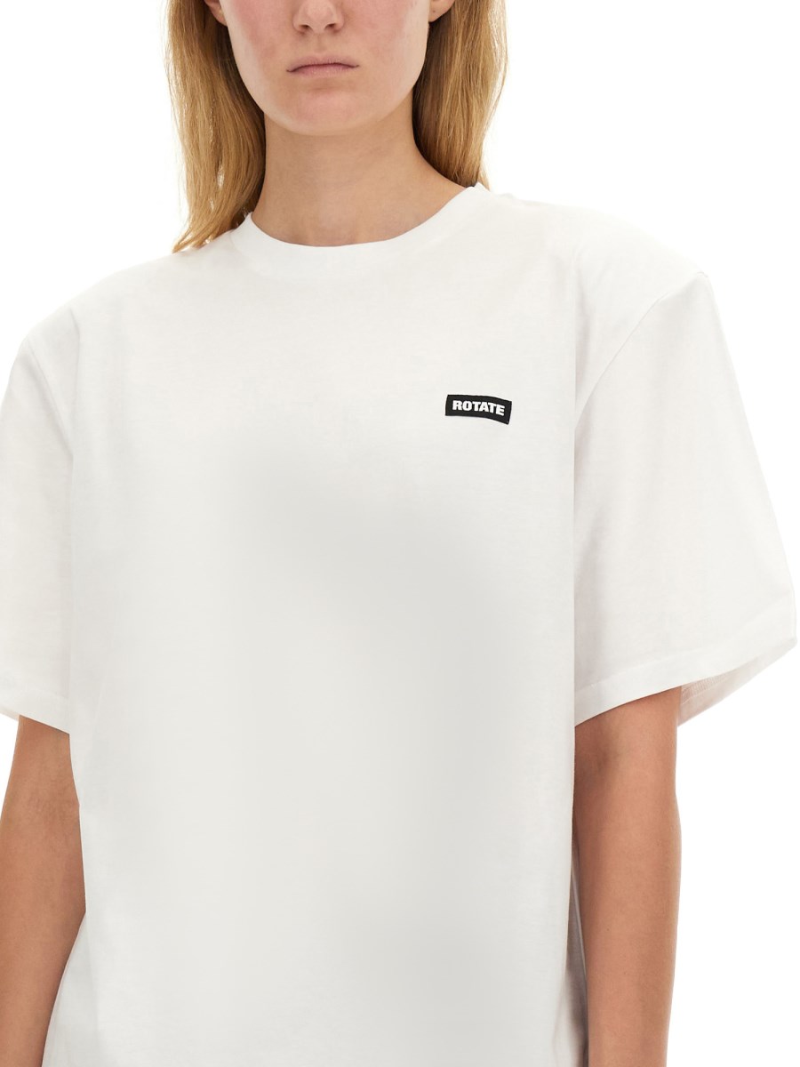 ROTATE BIRGER CHRISTENSEN T-SHIRT IN COTONE CON LOGO