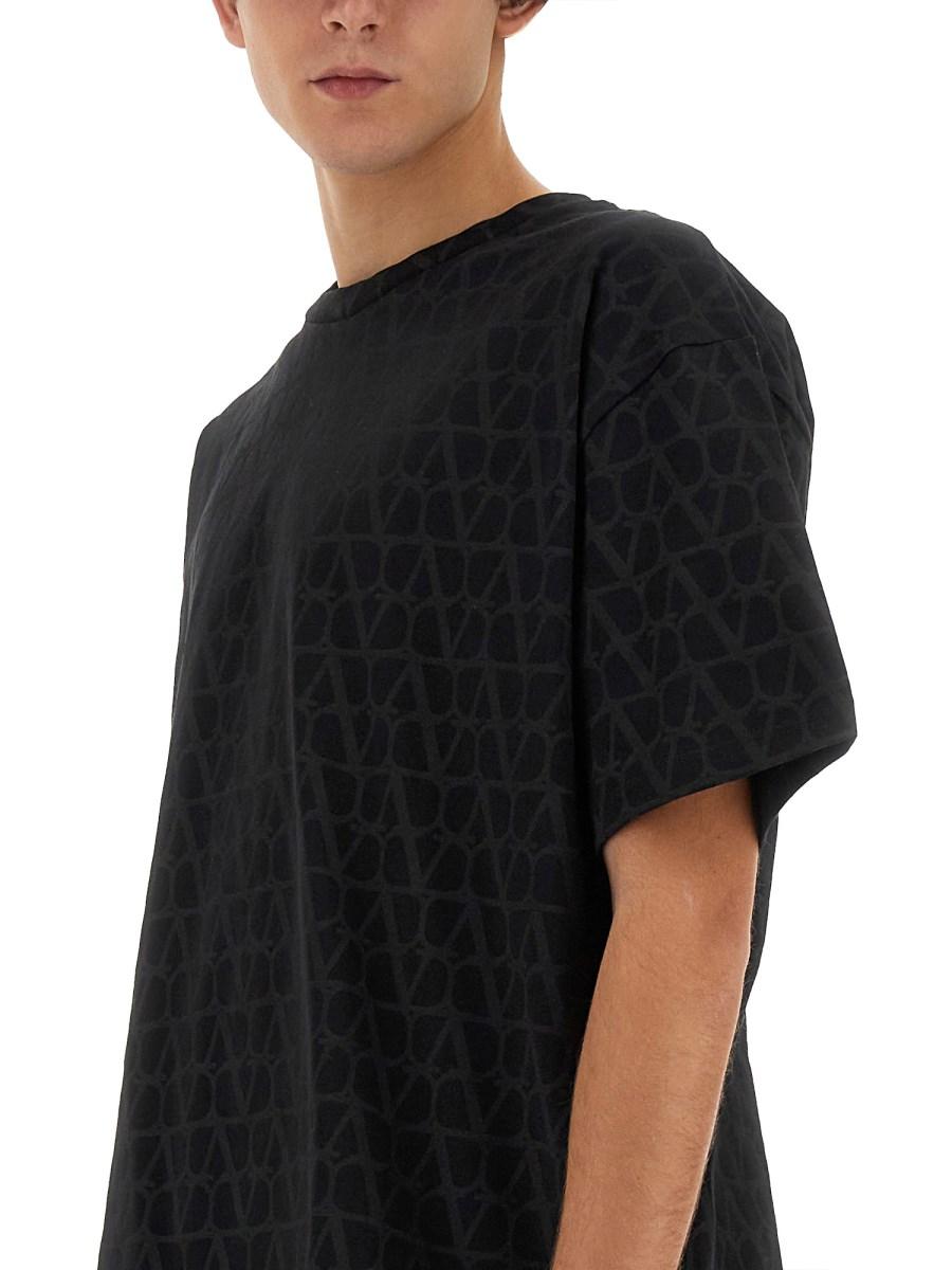 VALENTINO T-SHIRT IN COTONE CON STAMPA "TOILE ICONOGRAPHE"
