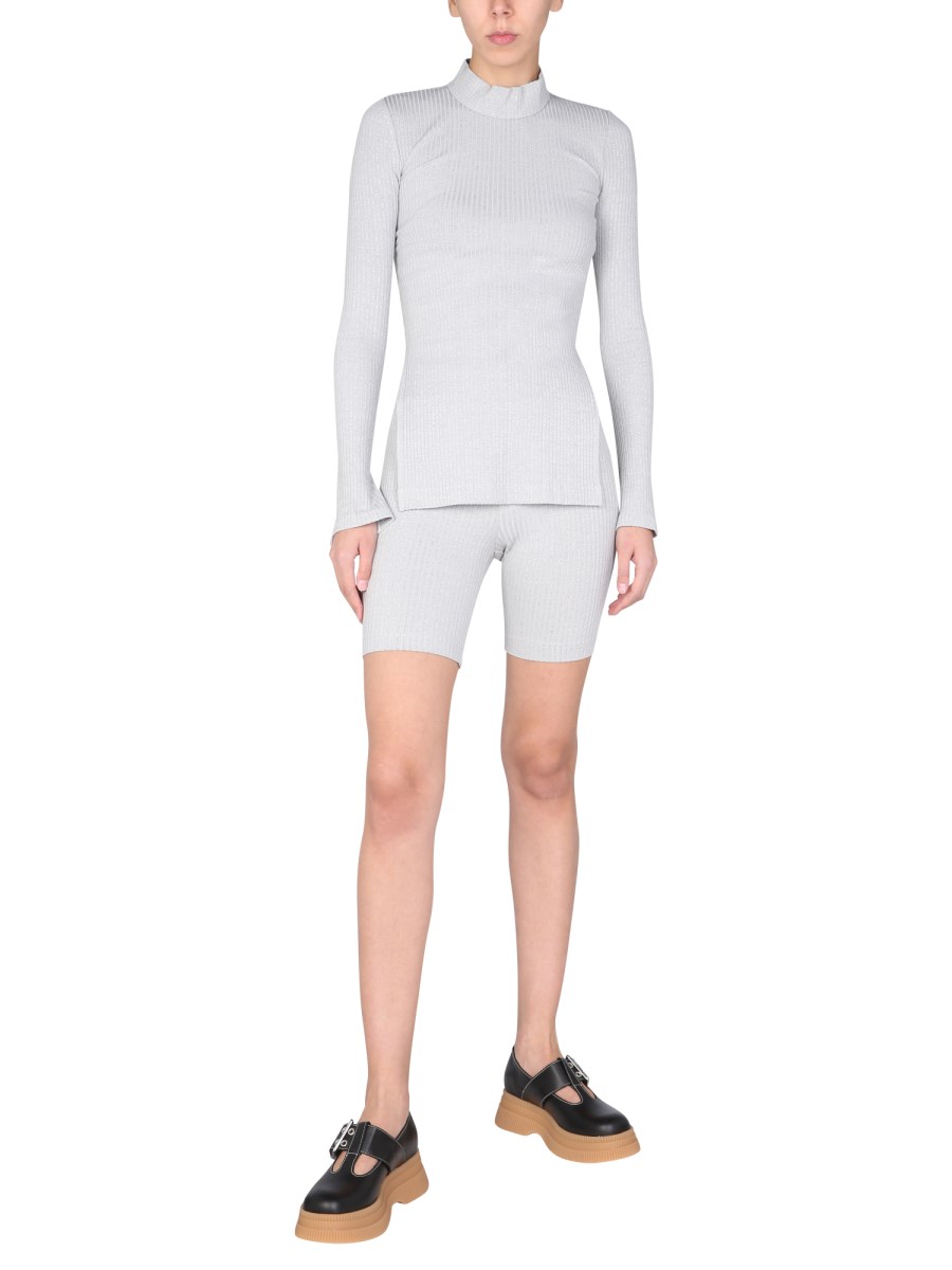 HELMUT LANG T-SHIRT IN JERSEY CON DETTAGLIO CUT OUT