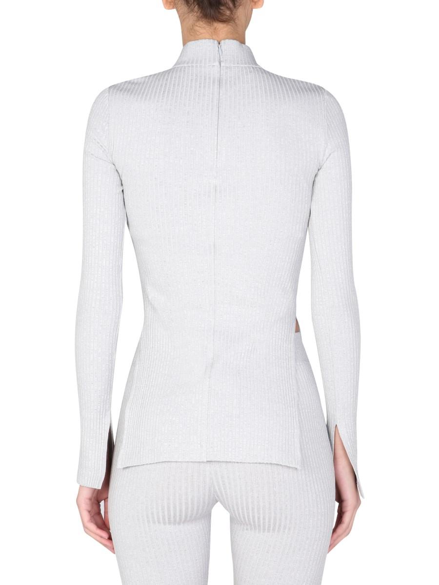 HELMUT LANG T-SHIRT IN JERSEY CON DETTAGLIO CUT OUT