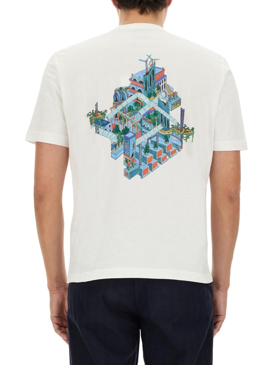 PS BY PAUL SMITH T-SHIRT IN JERSEY DI COTONE CON LOGO