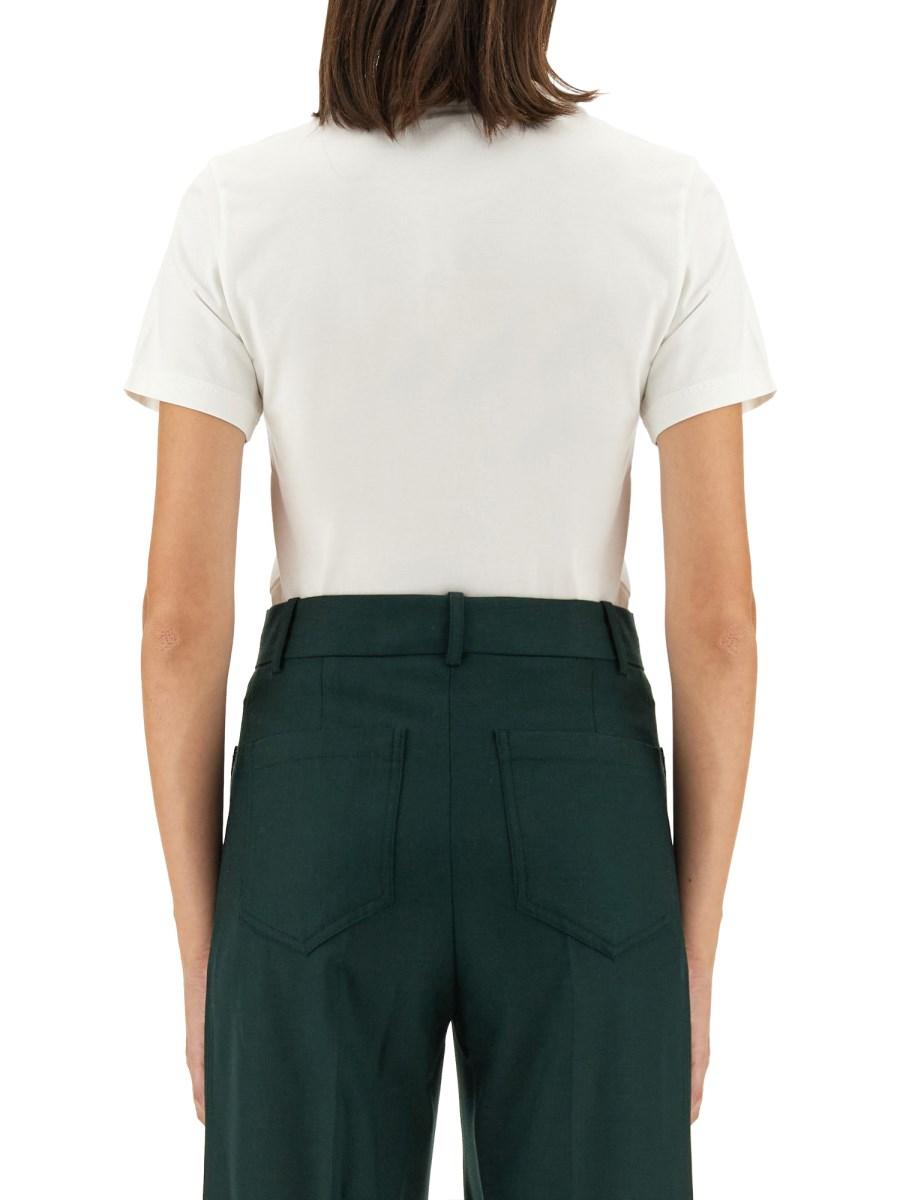 VICTORIA BECKHAM T-SHIRT IN JERSEY DI COTONE CON LOGO